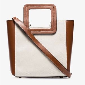 Staud Shirley Mini Canvas Leather bag